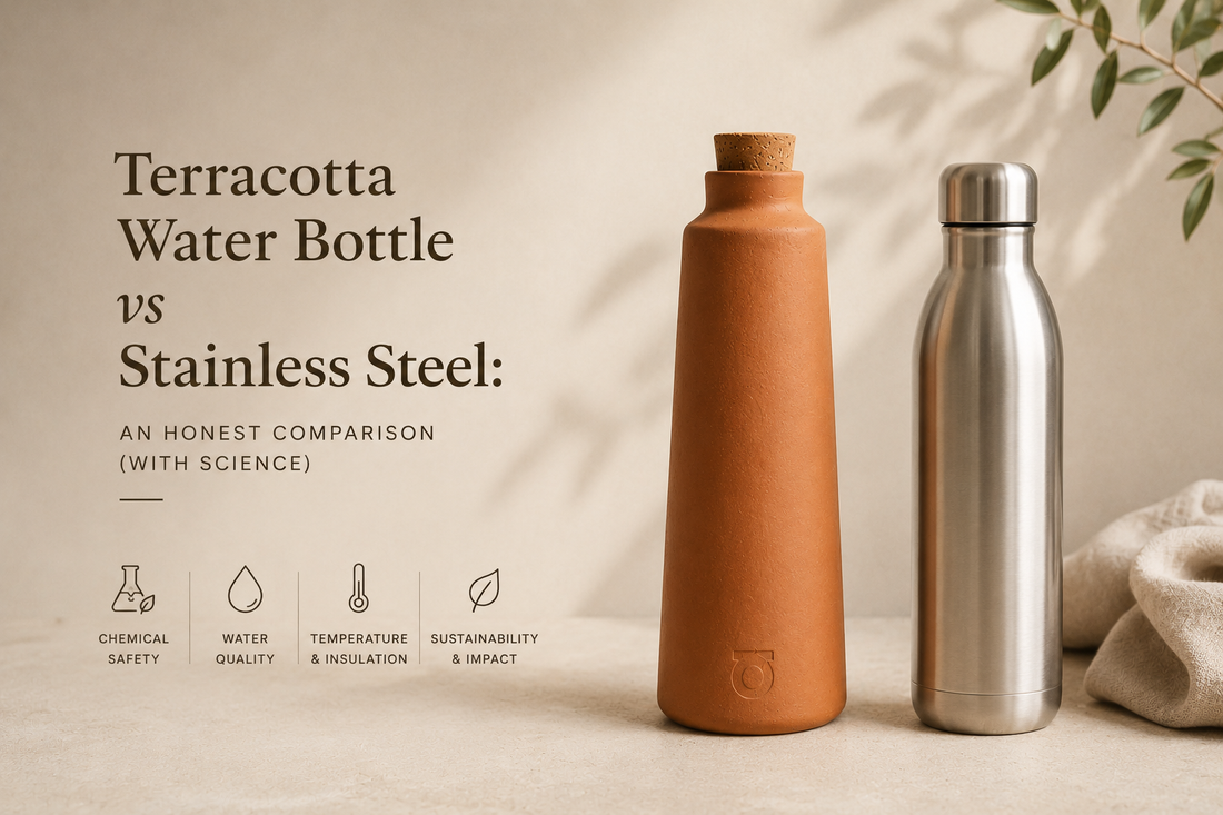 Terracotta Water Bottle vs Stainless Steel: An Honest Comparison (With Science)